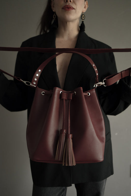 Bucket Bag- Piel reciclada